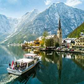 Viena: Viagem de um dia a Hallstatt com passeio de barco panorâmico